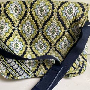Vera Bradley Messenger Bag- Navy and Green